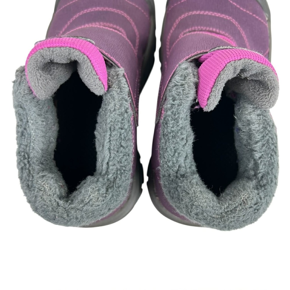 KEEN Kids Waterproof Winter Boots Purple Pink Fleece Lined Hook Loop Size 2 - Picture 6 of 9